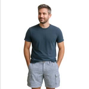 Timberland sz38 Plaid Cargo Men's Golf Organic Cotton Sporty Active Shorts New